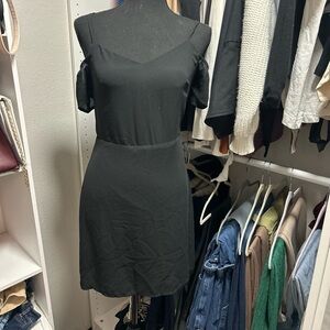 Express Black Cold-Shoulder Mini Dress